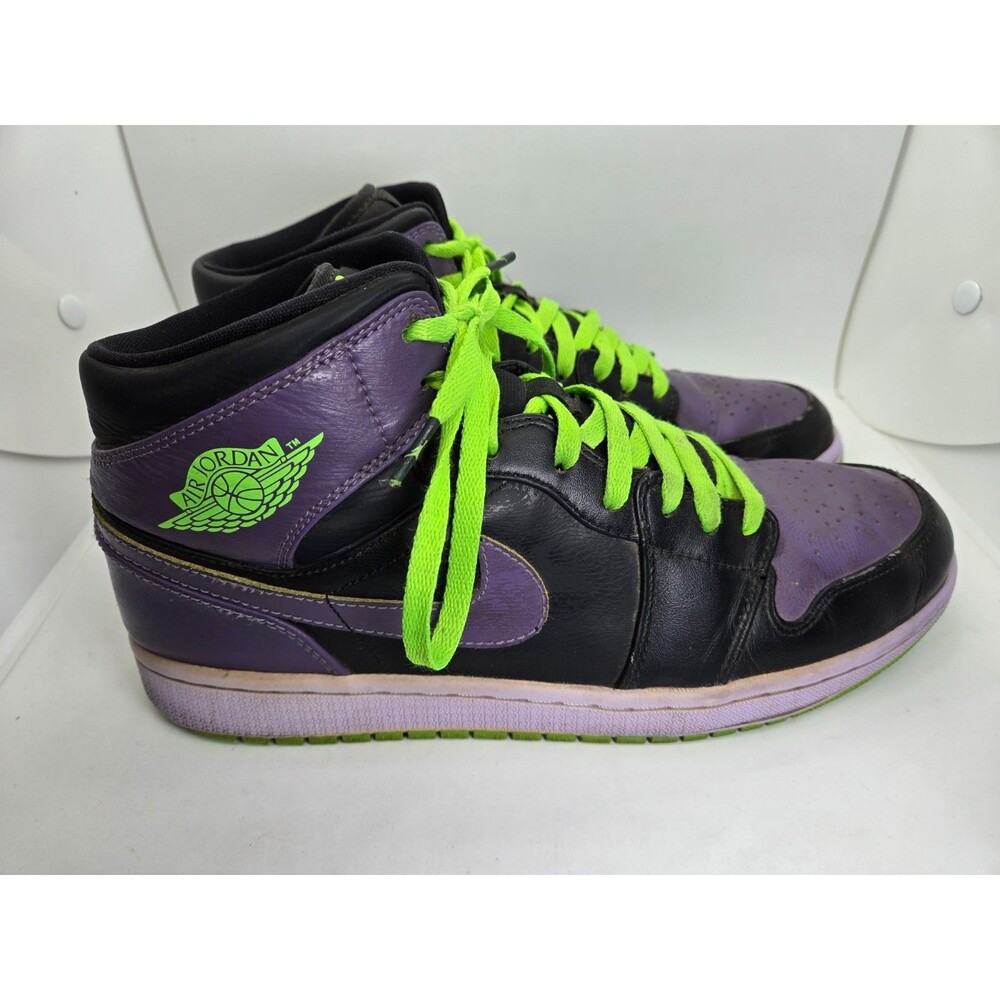 Air Jordan 1 Retro Night Vision Joker Shoes Men 11 Black Purple Athletic Sneaker